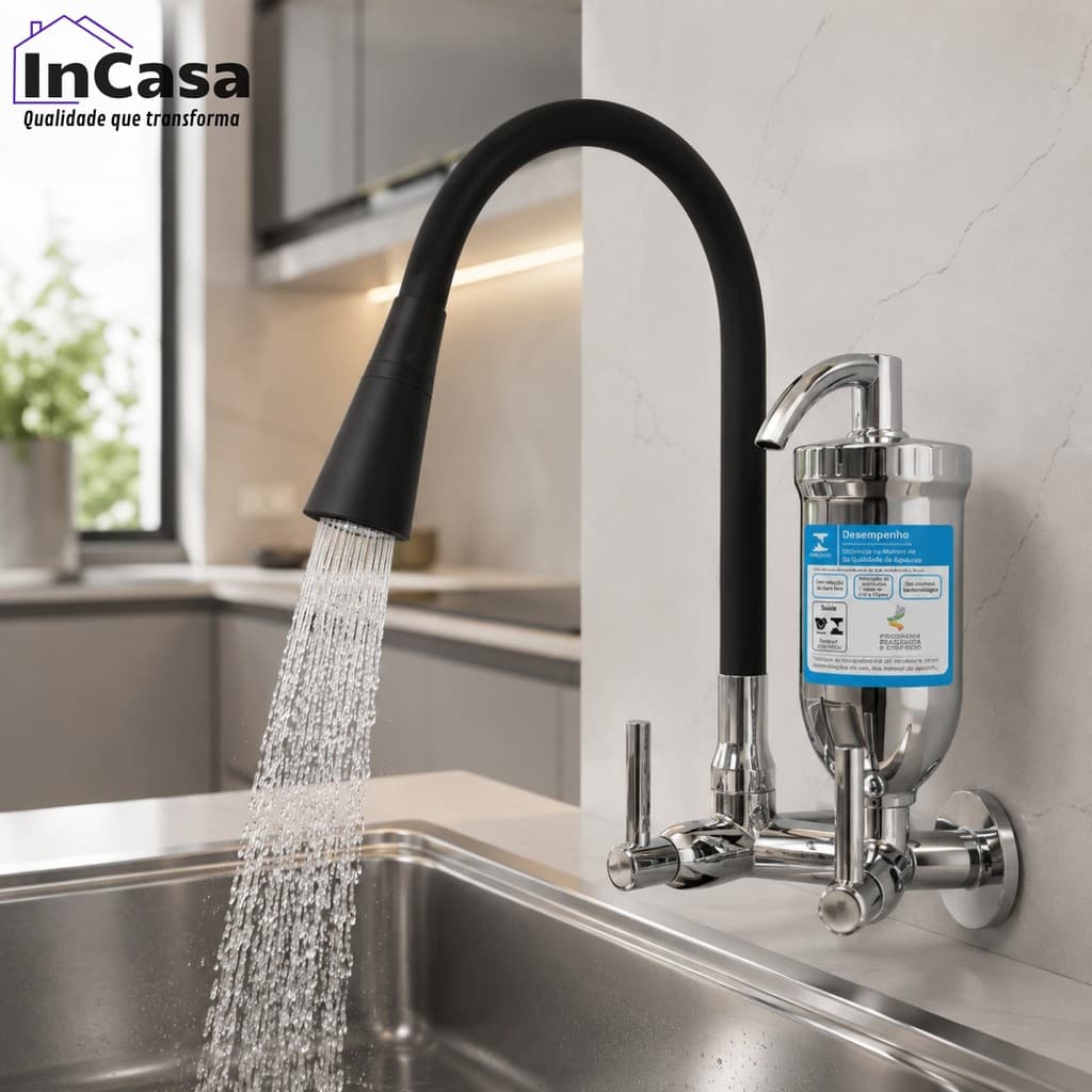 Torneira De Cozinha Gourmet Bica Silicone Flexivel Parede / Bancada