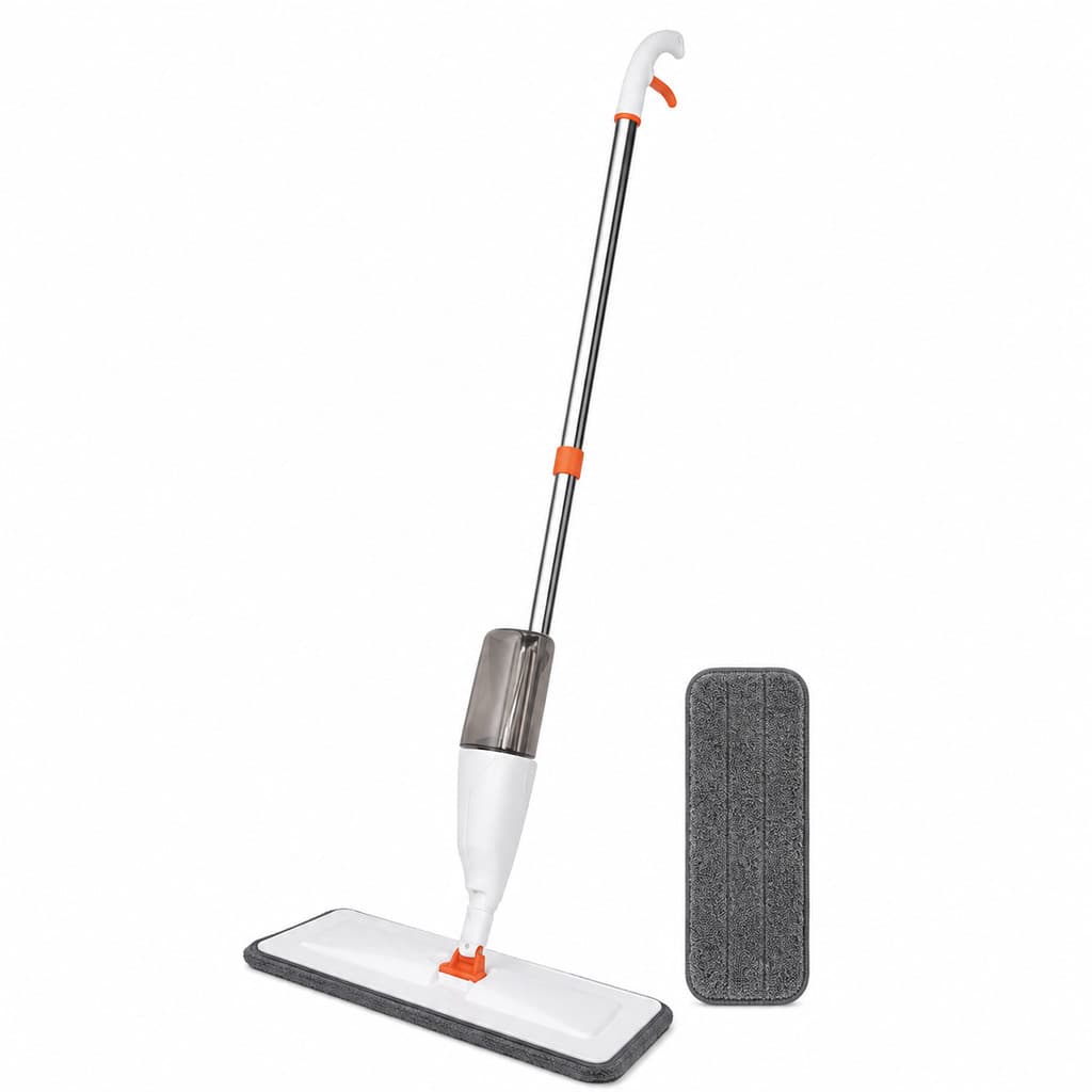 Mop Spray Borrifador Esfregão Microfibra Dispenser Prático Refil  Para Todos Pisos