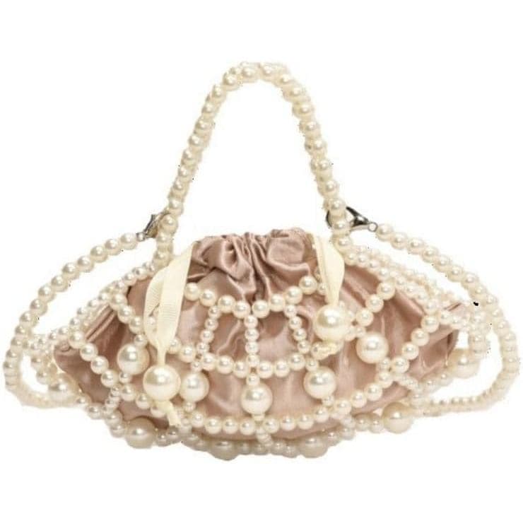 Bolsas Transversais de Pérolas, Mini Bolsa Tote de Pérolas, Bolsas de Noite Pequenas Transversais para Mulheres NE6A