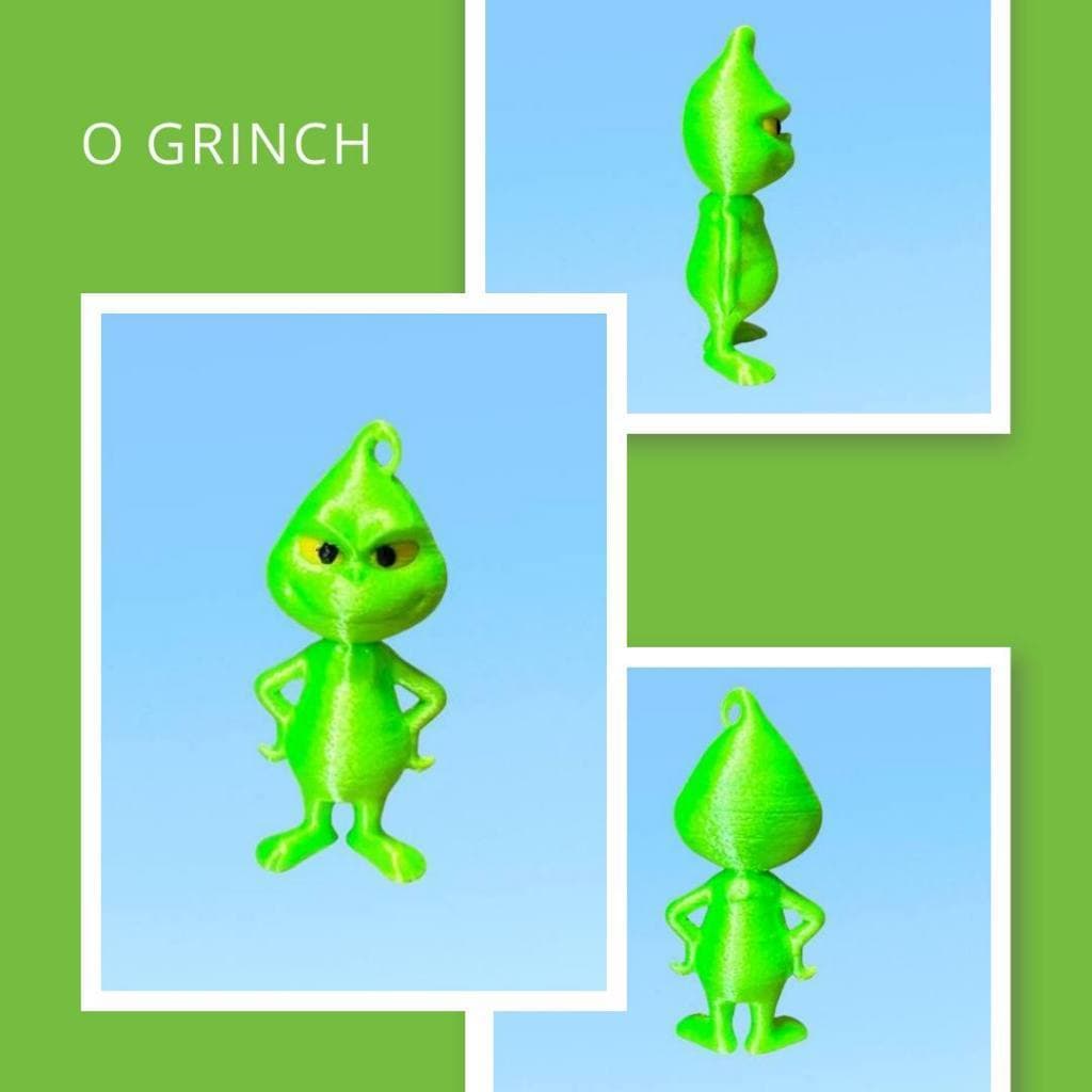 Mini Grinch 3D O Vilão que faltava No Seu Natal Coleção Decoração Impressão 3D