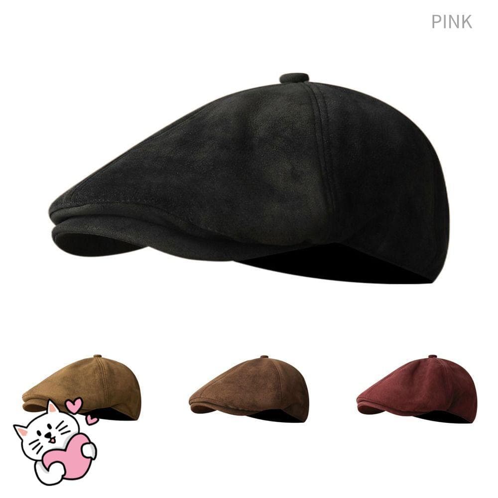 PINK1 Chapéu Britânico , Retrô Ajustável Para Frente , Boina Clássica Moderna De Imitação De Camurça , Roupa De Outono E