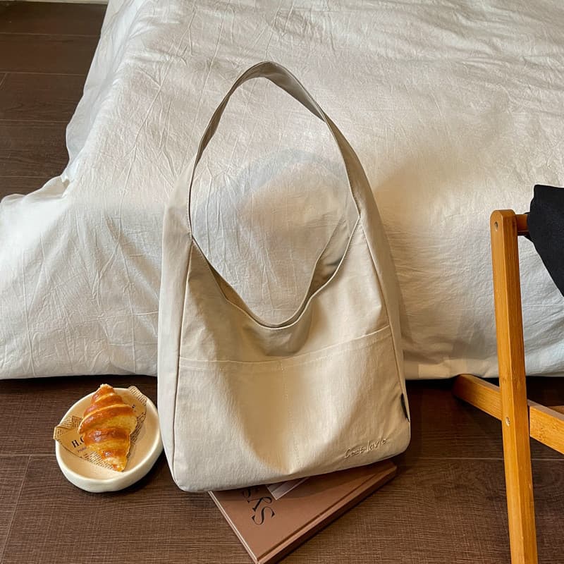 Bolsa de ombro minimalista estilo coreano, versátil para o dia a dia, bolsa de ombro leve, bolsa artística e casual, bol