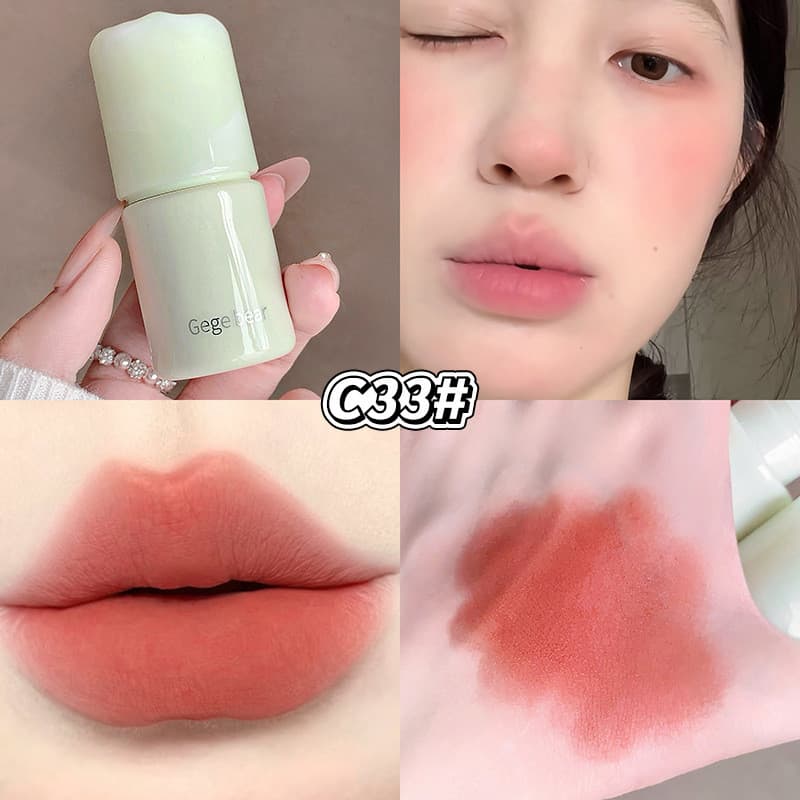 Gege bear Velvet Mist Creme Multiuso Coreano para Lábios e Bochechas com Acabamento Matte