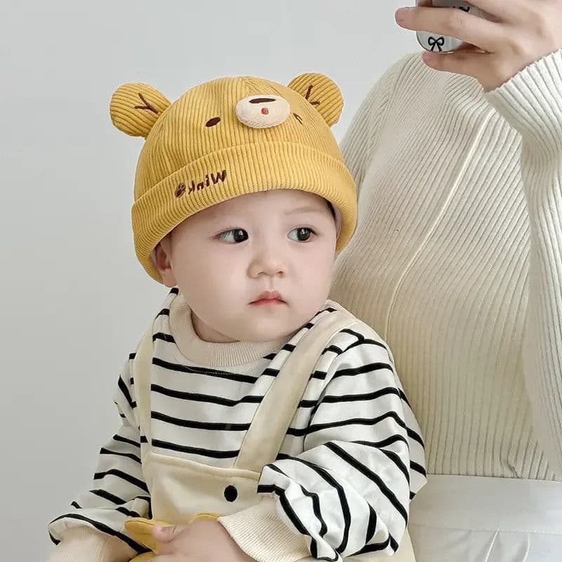Chapéu de bebê Super fofo urso criança menino chapéu menino bebê menina chapéu de pele de melão