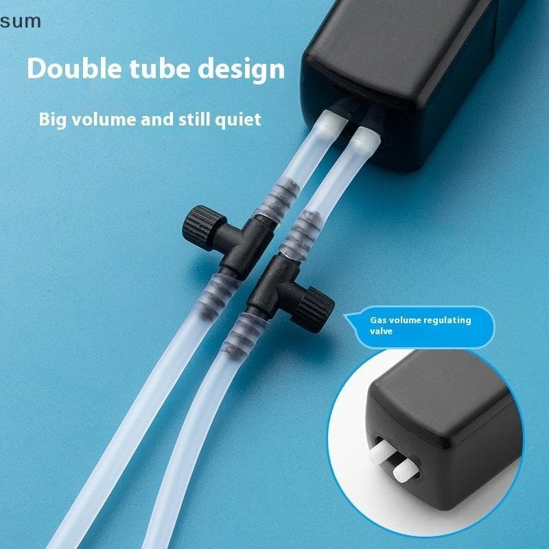[sum] Mini Kit De Bomba De Ar Para Aquário , Oxigênio Com Válvula Che , Pedra , Filtro De USB , Tubo De Tanque De Pesca