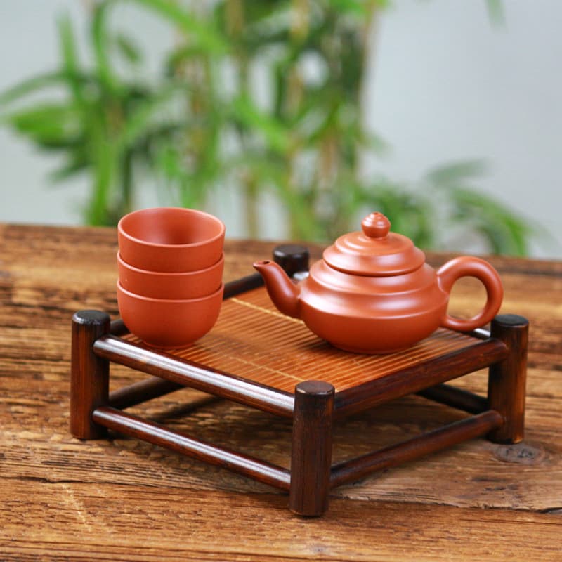 Chaoshan bule Kung Fu bule doméstico cinábrio pote de argila roxo três copos pequenos pequena capacidade cinábrio argila