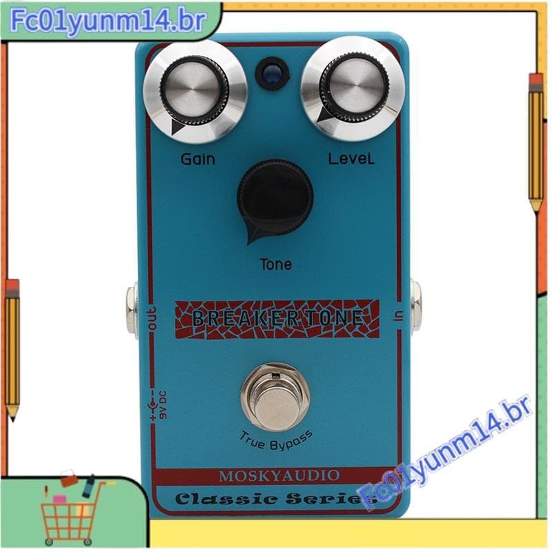 Breaker Tone Classic Drive Pedal De Efeito De Guitarra Overdrive De Baixo Ganho True Bypass