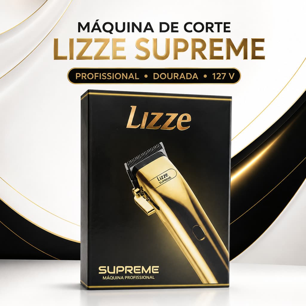 Maquina de Corte Lizze Profissional Dourada 127V