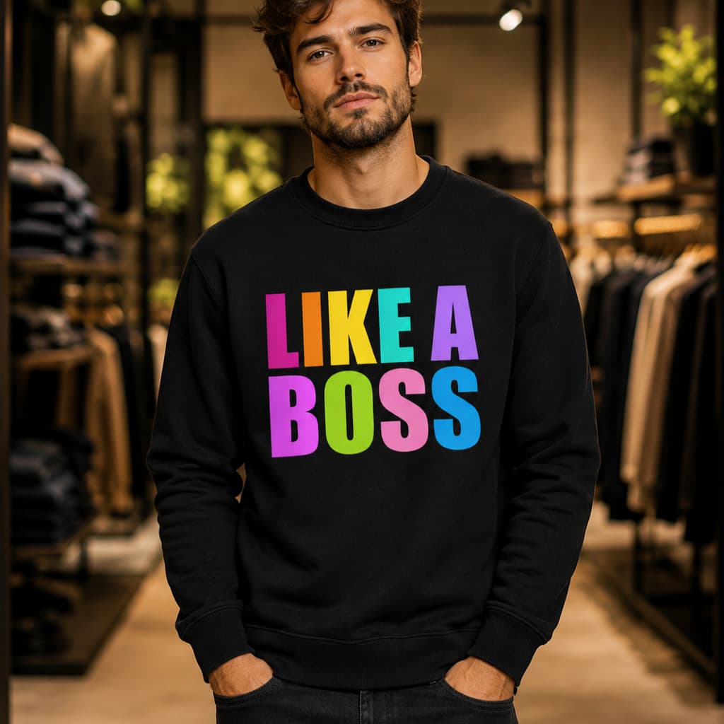 Moletom Masculino Flanelado Estampado Like a Boss