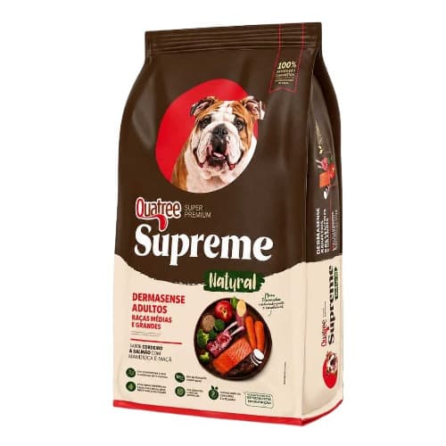 Ração Quatree Dermasense Quatree Dermato 15kg Cães Adultos Raças Médias e Grandes Envio Rápido