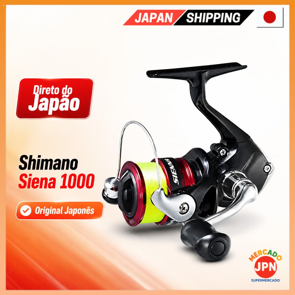 SHIMANO Spinning Reel 19 Siena 1000 com 2号 100m Line para Ajin, Mebaru, Trout, e S Direct from JAPAN
