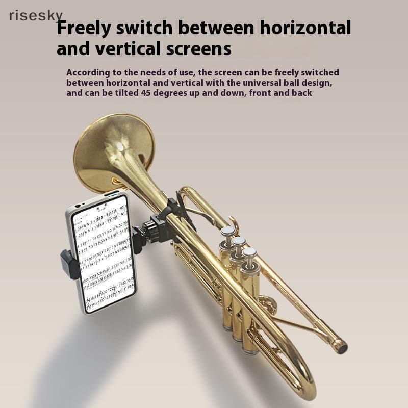Suporte De Telefone Lira Trompete Ajustável Instrumento Musical Banda De Marcha Para Oboé Trombone Clarinete