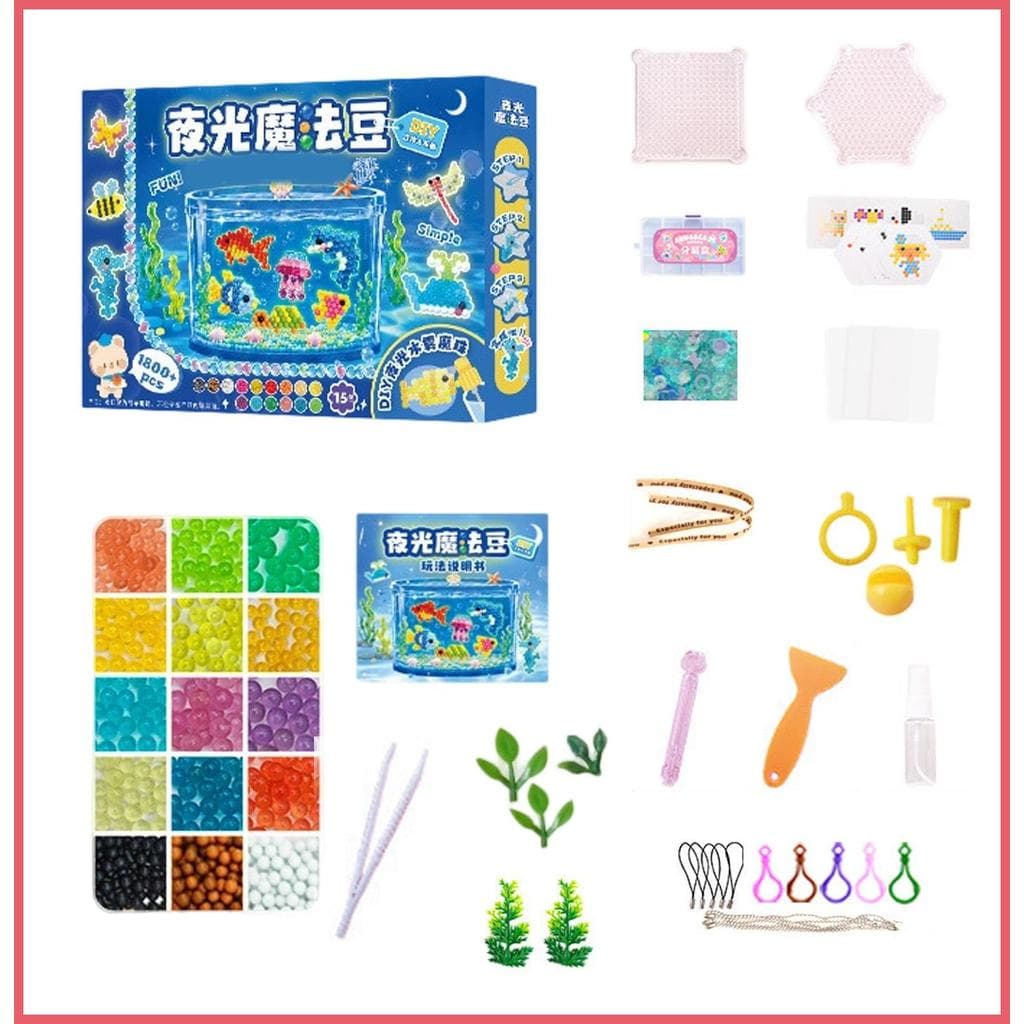3D Frisado Kit Artesanal Solúvel Em Água Criativo Artesanato Suprimentos DIY Chaveiro Fazendo Conjunto De Contas Para An