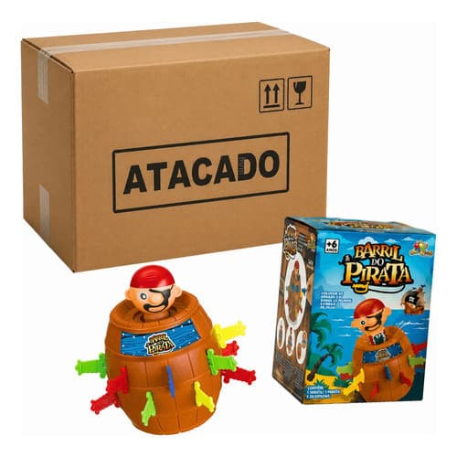 Atacado 24 Un Barril do Pirata Pula Jogo Infantil Brinquedo de Mesa habilidade Revenda Caixa Fechada