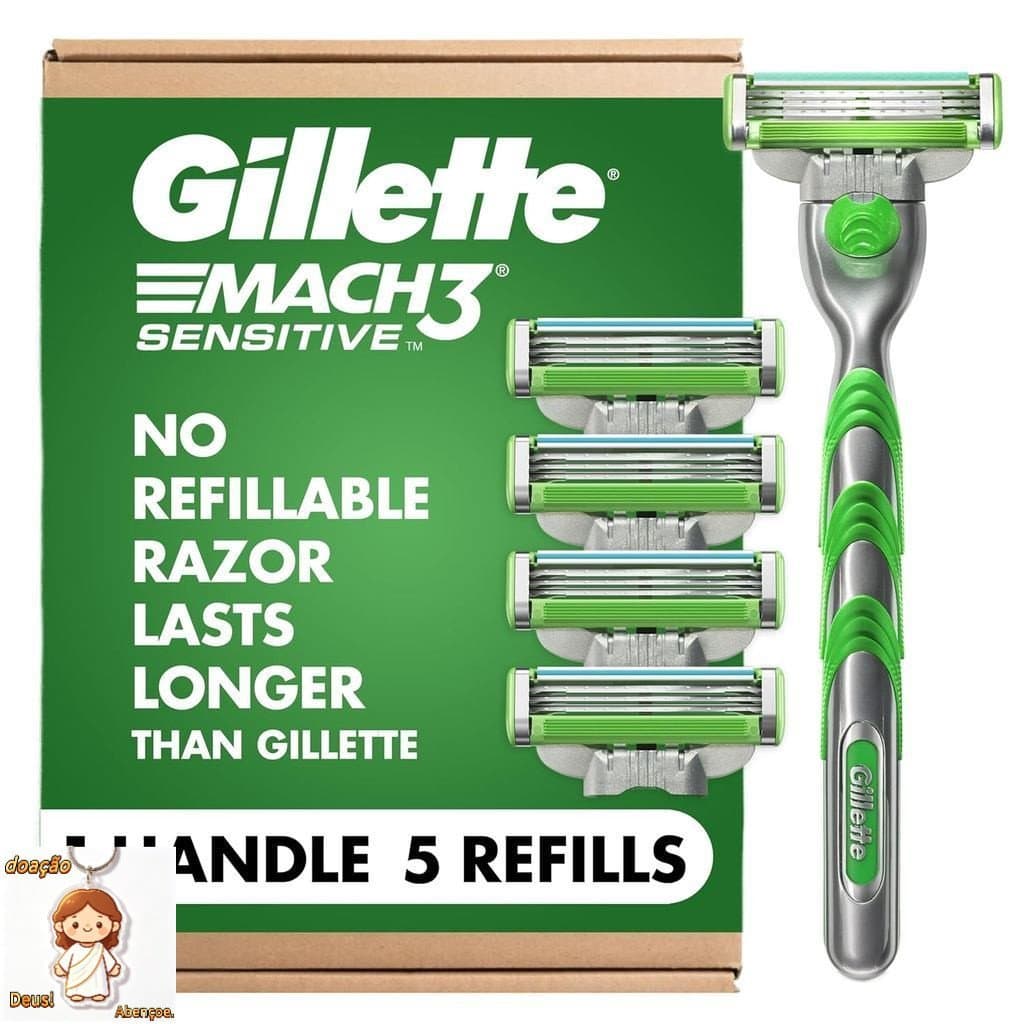 [Entrega em 24 horas] Gillette Manual Blade 3-Men, lâmina de aço inoxidável entrega gratuita