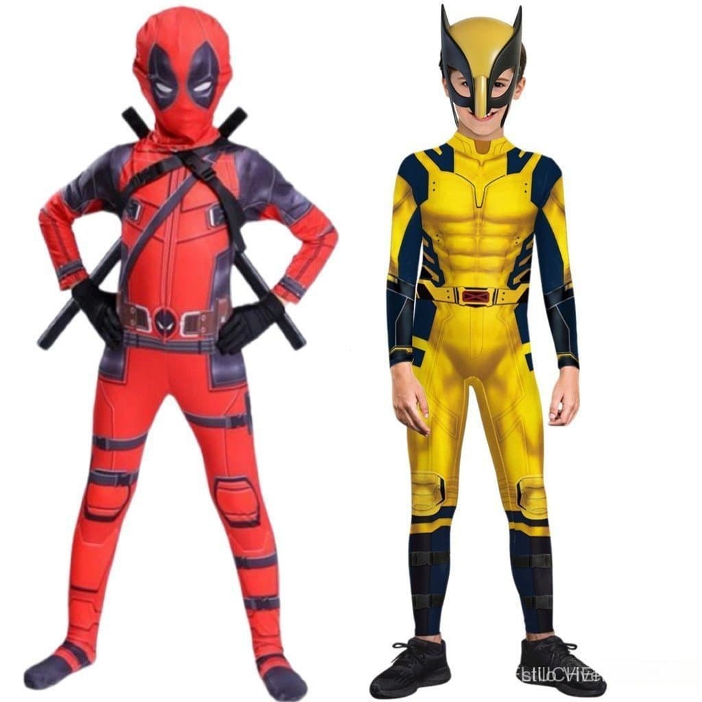 DY2 Deadpool Wolverine Guarda-costas Super-herói Fantasia Cosplay Macacão Personagens Fantásticos Fantasia Infantil com