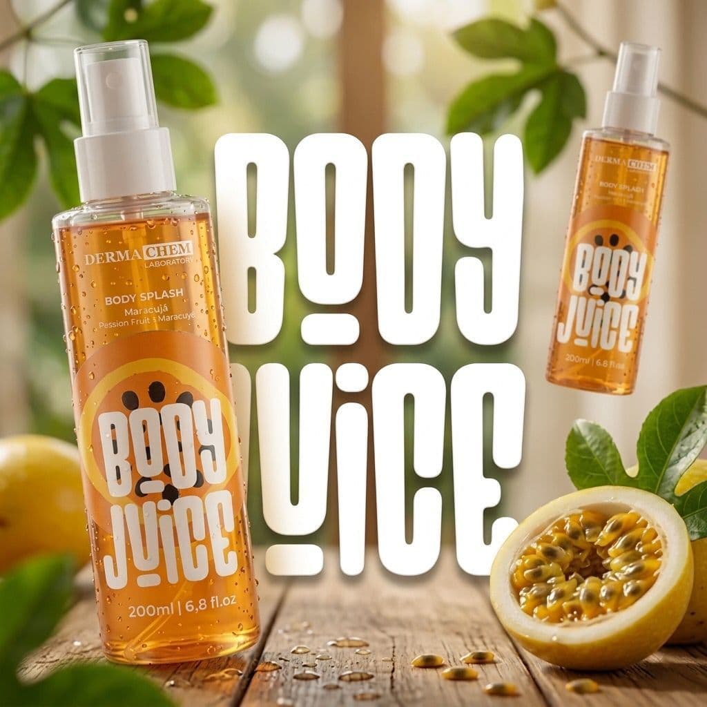 Body Splash Body Juice Maracujá Dermachem 200ml – Fragrância Tropical e Frescor Prolongado