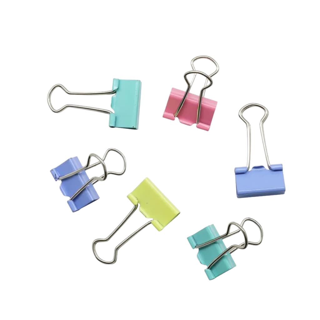 Prendedor Metal Binder Pastel 19mm Caixinha 40 Unid