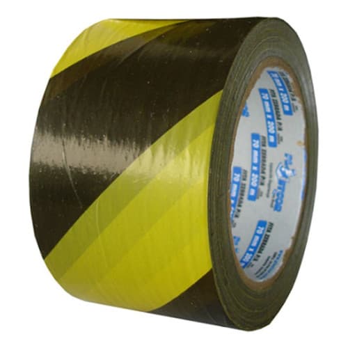 Fita Zebrada Preta/Amarela 70mm  X 200 Mts sem adesivo
