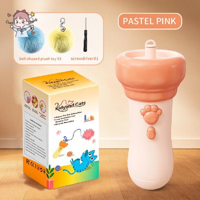 Brinquedo Interativo Para Gatos , Varinha De Gato Com Lançador De Bolas , Brinquedos Interativos Internos , Acessório Pe