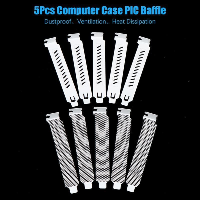 FFE 5 Pçs Desktop Computador Host Chassi PCI Resfriamento Filtro De Poeira Defletor Slot Capa Placa PC Caso Ventilação N