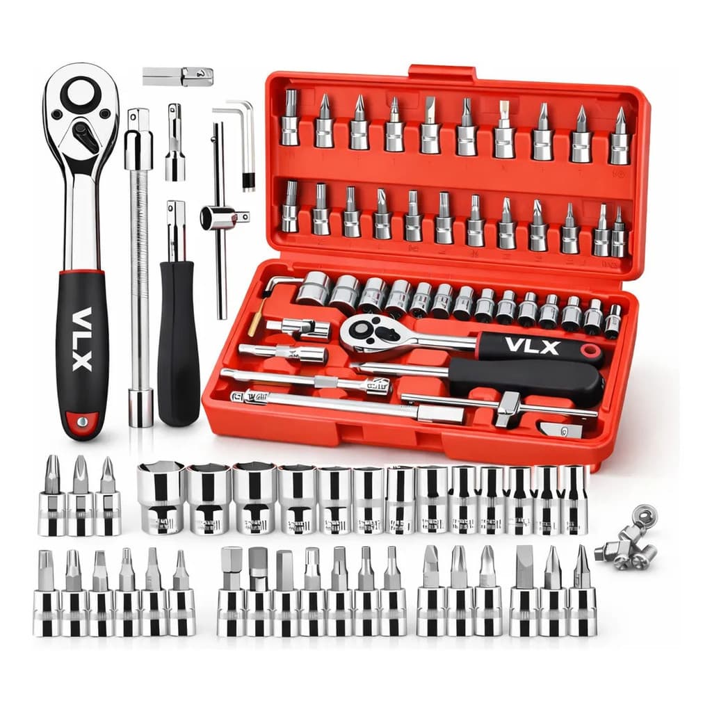 Maleta Jogo 46 Peças 1/4  Bits E Soquetes 414mm  Compacto Prateado