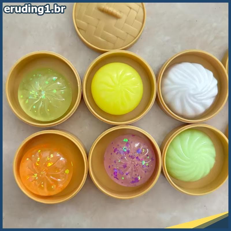 erudi Crystal Bun Bonito Mini Bolinho De Sopa Em Forma De Brinquedo De Aperto Para Aliviar O Estresse , Prank De Escritó