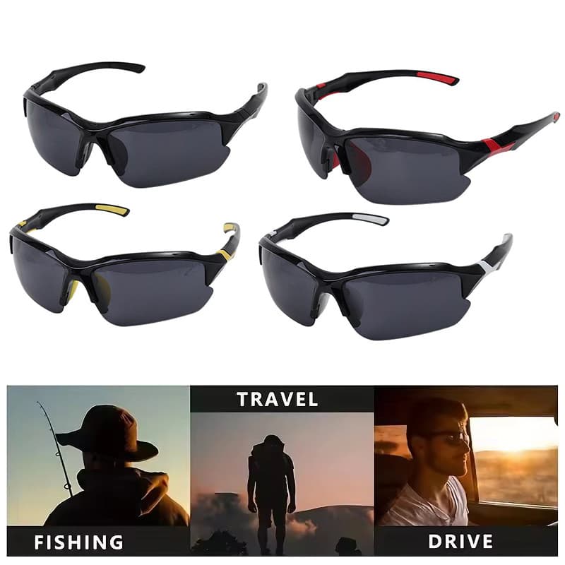 [BR] Óculos De Sol Polarizados Sem Aro-Para Homens E Mulheres Bicicleta Caminhadas , Direção , Pesca Proteção UV-Ao Ar L
