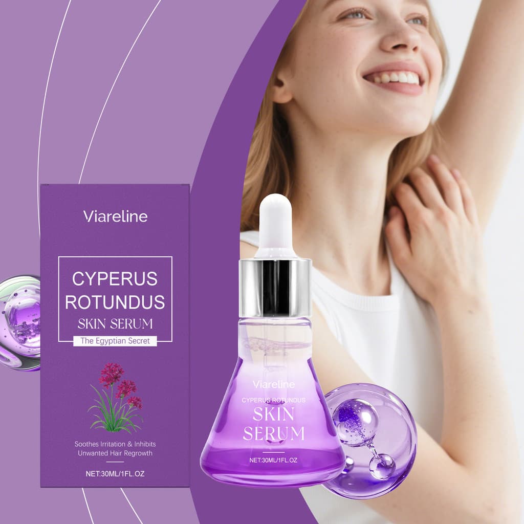 VIARELINE Essência de cuidado após remoção de pelos, cuidado suave para a pele do corpo, hidratante, essência refrescant