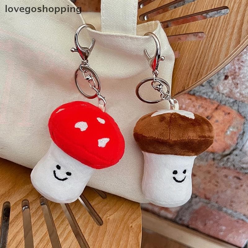[lovego] Chaveiro de Pelúcia em Forma de Cogumelo, Brinquedo Macio, Pingente de Cogumelo, Adequado para Carro e Mochila