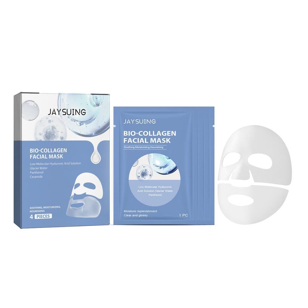 Máscara Facial Calmante de Colágeno Jaysuing (Em Caixa) Hidrata, Melhora a Elasticidade da Pele, Hidratante Facial