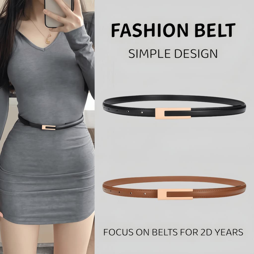 2026 novo estilo cinto senhoras couro genuíno moda 2026 cinto feminino decorativo combinando saia All-Match Jeans cinto