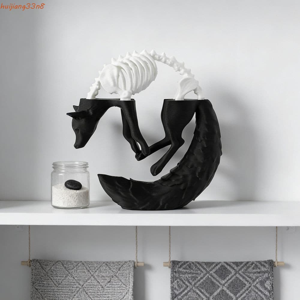 Ornamento De Osso De Meio Lobo HUIJIANG , Modelos De Animais Criativos , Decorações De Mesa De , Enfeites Engraçados De