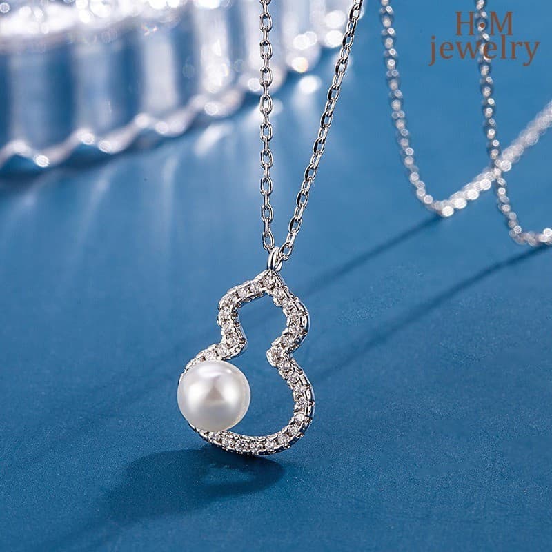 Cabaça De Diamante Cheia De Pérola Feminina Nova Luz popular Nicho De Luxo Estilo high-end