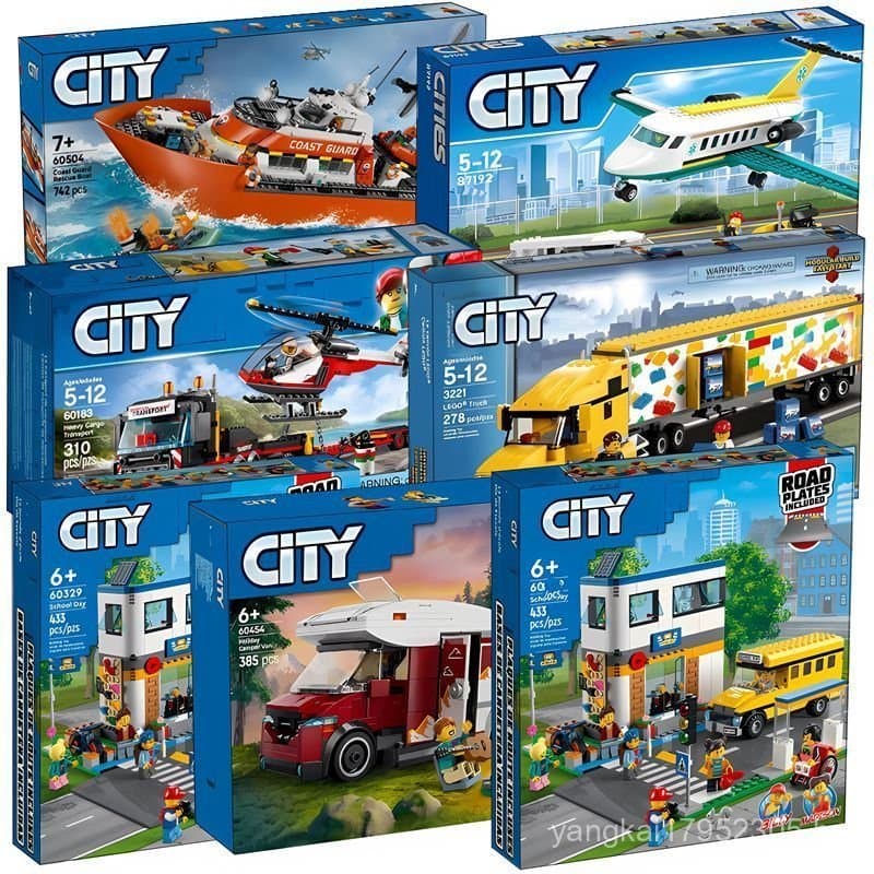 Compatível com blocos de montar da série LEGO City, caminhão de contêineres grande, novo brinquedo de caminhão grande am