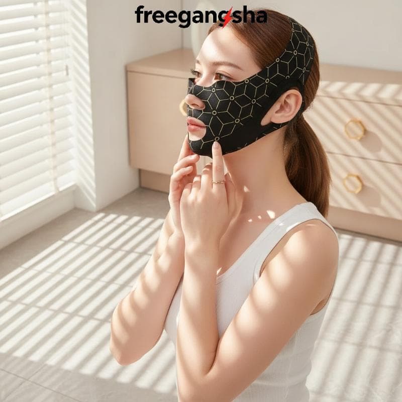 [FRE] Bandagem De Lifting Facial Ajustável Soft V Line Máscara De Emagrecimento Lavável Queixo Bochecha Modelador De Con