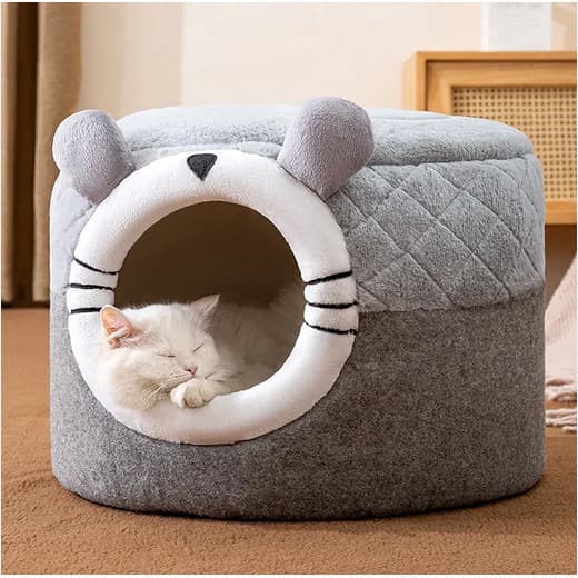 Casa Aconchegante para Cães e Gatos, Tenda Macia para Animais de Estimação, Cama para Sono Profundo, Casinha para Cães c