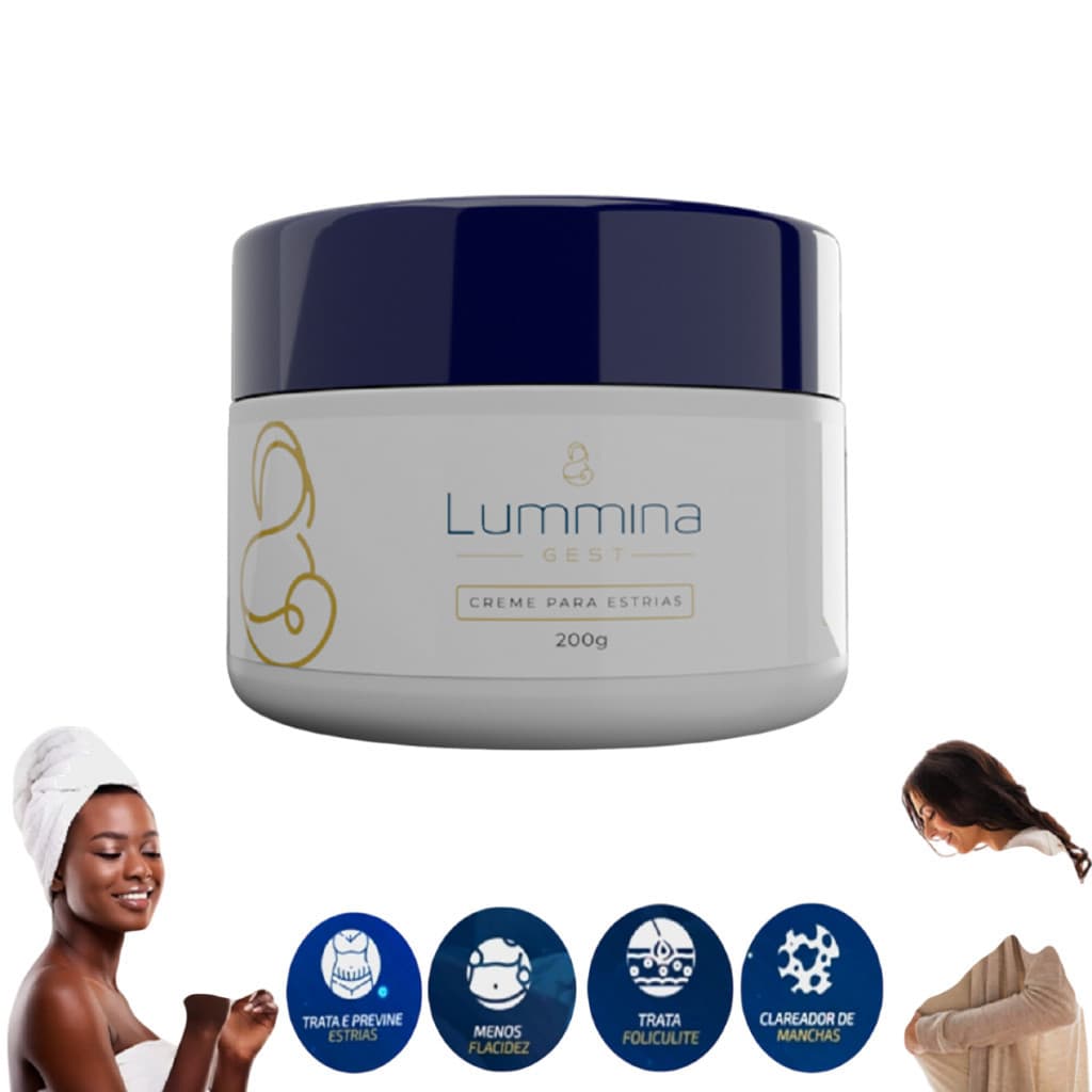 Creme Lummina Gest 200g Para Estrias E Celulite E Clareador Versão Original