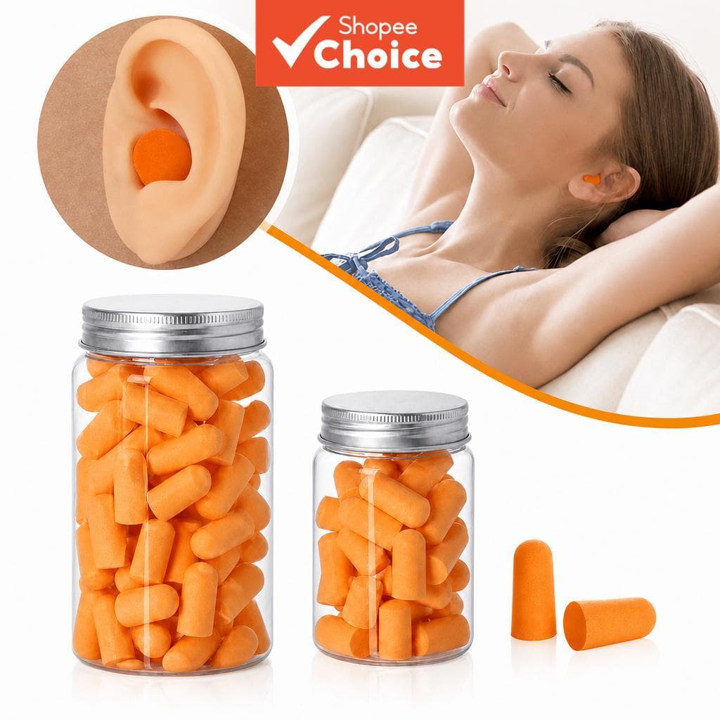 60/120 Unidades Protetores Auriculares de Espuma, Redução de Ruído 32 dB NR, Protetores Auriculares para Dormir,