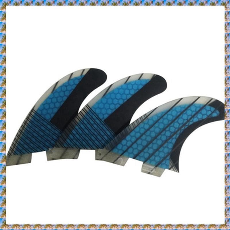 [bo7w15gmoh.br] Barbatanas De Surf G5 Acessório De Prancha De Três Peças Leme De Favo De Mel Para Base FCS2 Azul