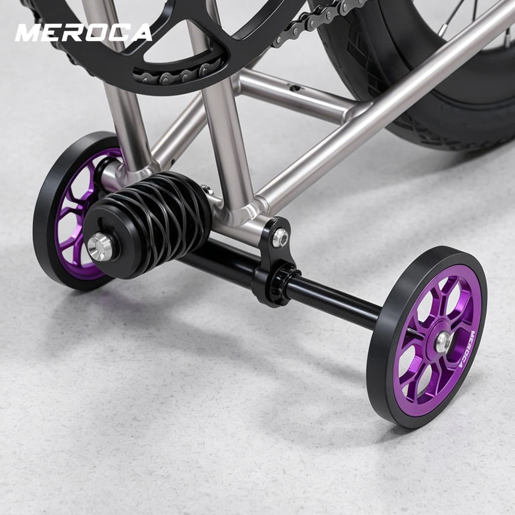 Para Brompton carro dobrável Extra grande fácil caminhada carro dobrável modificado liga de alumínio rolamento Push roda