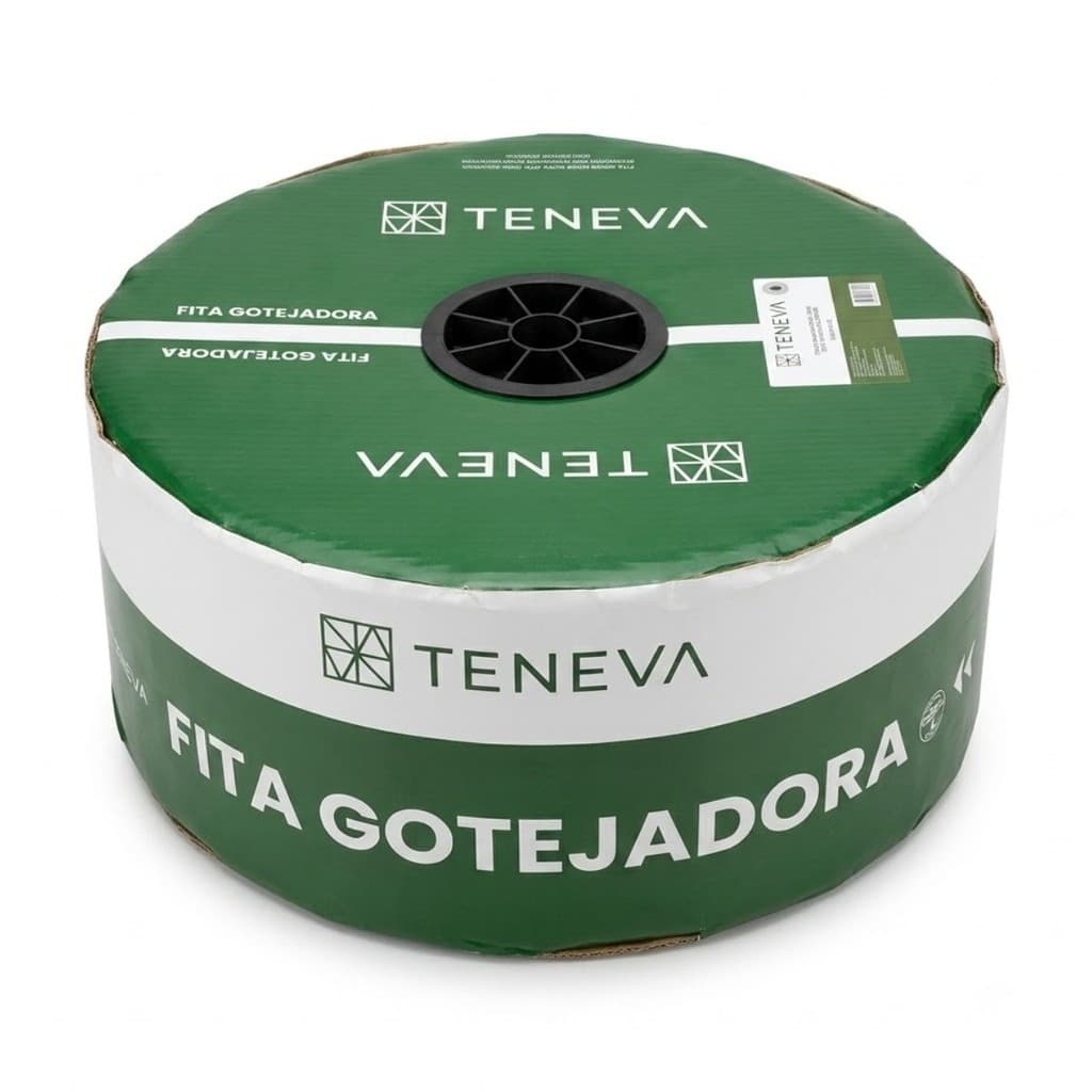 Fita Gotejadora Teneva NC 16mm 8mil 1,6l/h  10, 20 ou 30cm - 1.000 Metros