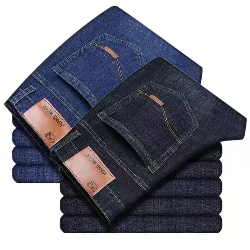 Calça Jeans Masculina Solta Elástica Reta Calça Jeans Casual