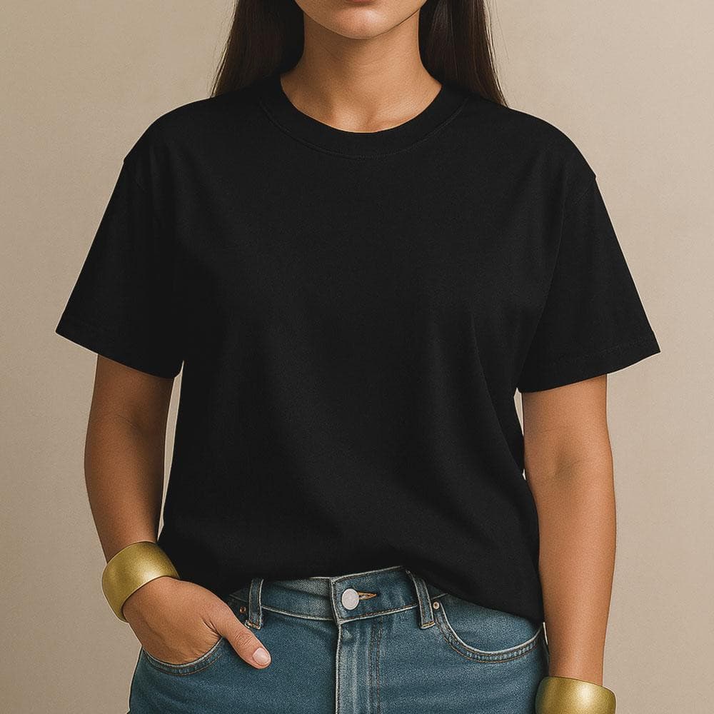Camiseta Feminina Lisa 100% Algodão Básica Premium Casual Diário Trabalho Academia Moda Estilosa