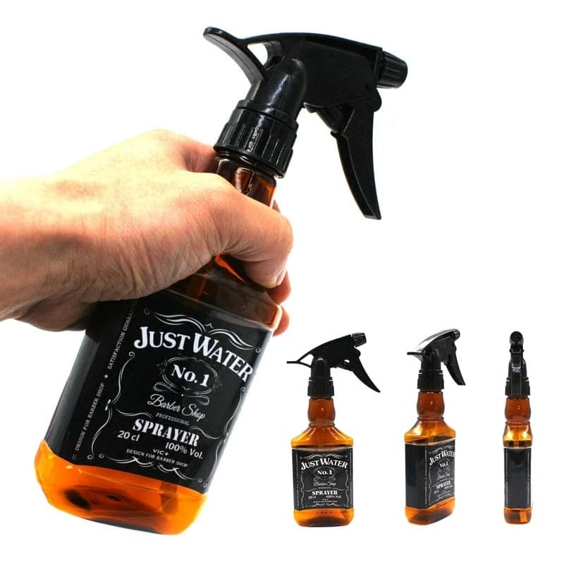 JUSTWATER Profissional barbearia Retro Cabeça de Óleo Regador Europeu Americano Barbeiro Criativo Flat Fine Mist Regador