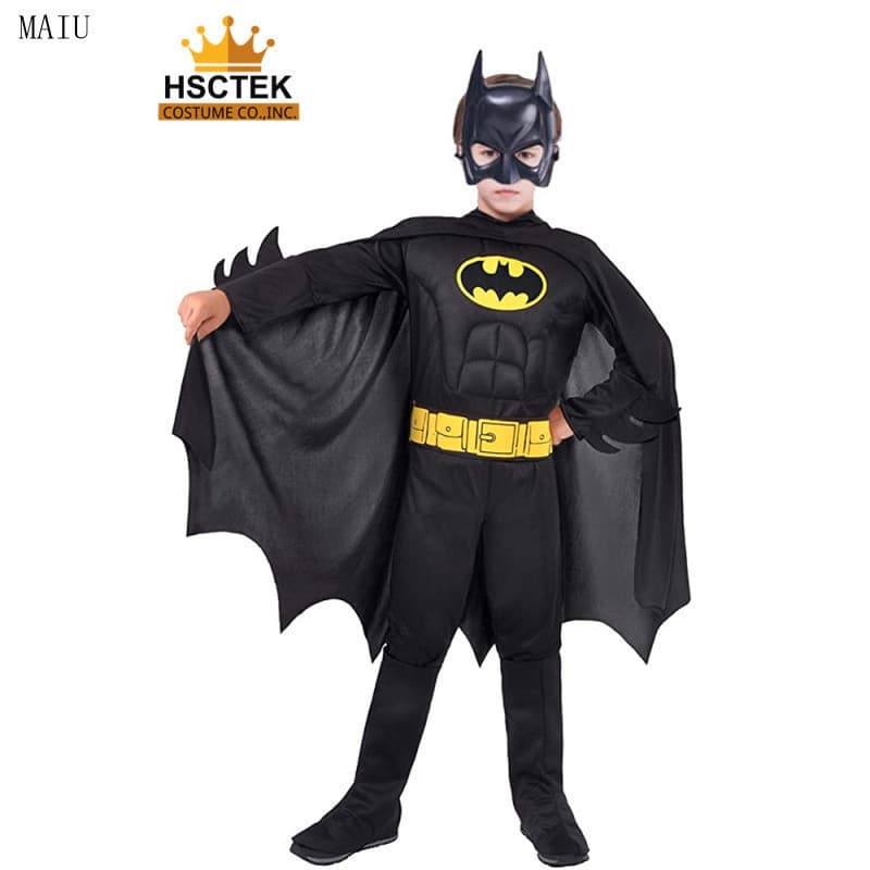 Fantasia de Cosplay do Batman para Crianças e Adultos, Fantasia de Super-Herói da Marvel, Fantasia do Batman para Menino