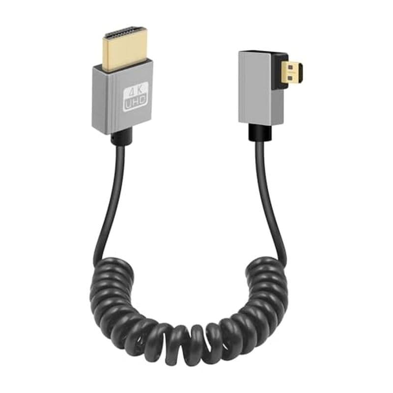 Cabo Enrolado GELRHONR 4K Micro Para HDTV , Espiral Macho HDTV2.0 De 18 Gbps 4K @ 60 Hz , Câmeras , Placas De Captura De