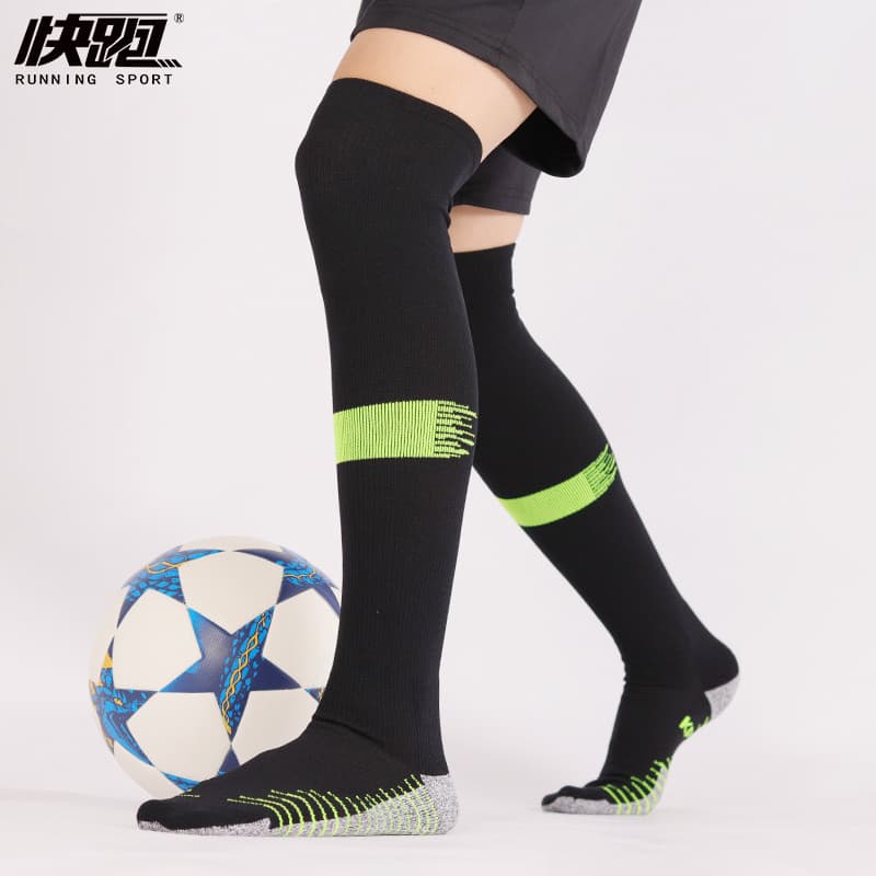 Correr sobre o joelho meias de futebol dos homens meias engrossadas toalha inferior meias de futebol Anti-deslizamento m