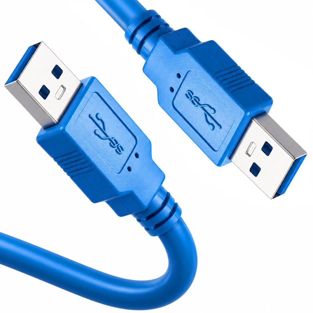 JogoJunto Cabo USB 3.0 Macho x Macho 60cm 5Gbps Extensão Alta Velocidade para Computador e HD Externo