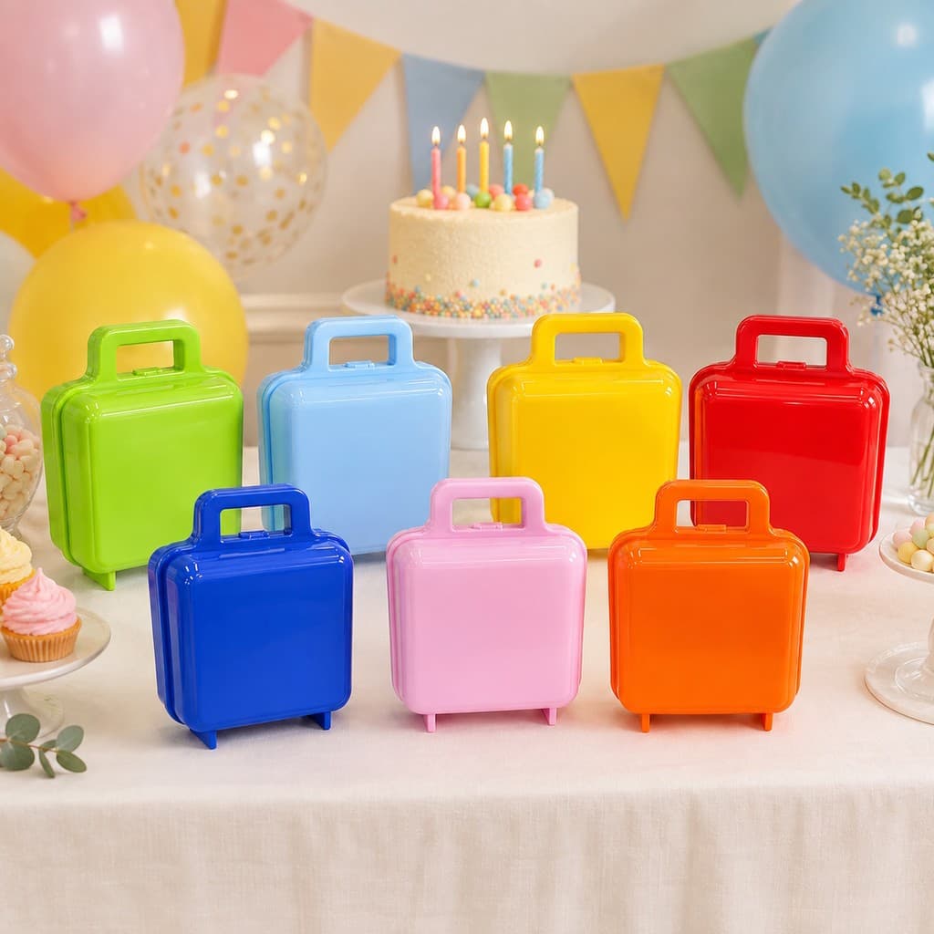 10 Maletinha Plástica Grande Festa Lembrancinha Maleta Maletinhas Criança Infantil Aniversário Presente Miniatura